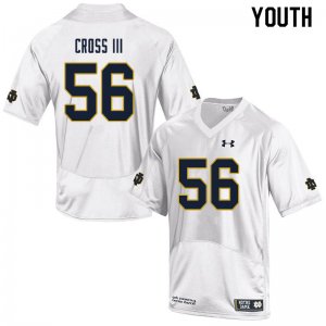 Notre Dame Fighting Irish Youth Howard Cross III #56 White Under Armour Authentic Stitched College NCAA Football Jersey ZPA3399WA